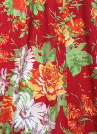 Laura ashley, оригинал, юбка в цветочный принт из хлопка, размер л хл5 фото
