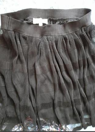 Кружевная пышная юбка франция, jaune rouge5 фото