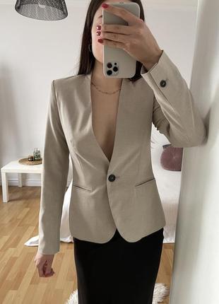 📎 пиджак песочный zara basic 🖤2 фото