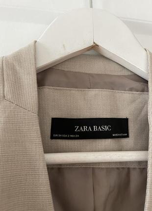 📎 пиджак песочный zara basic 🖤4 фото