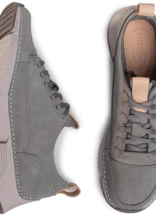 Шкіряні кросівки clarks tri spark grey2 фото