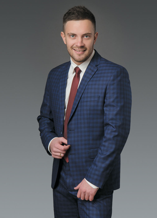 Клетчатый приталенный мужской пиджак