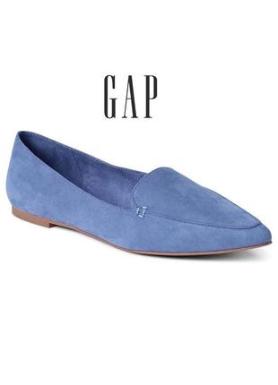 Лофери балетки туфлі gap з натуральної замши р. 38,5