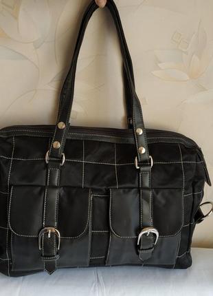 Нова містка сумка з нейлону та шкірозамінника