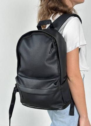 Качественный рюкзак из зернистой эко кожи кожаный стильный молодежный удобный унисекс2 фото