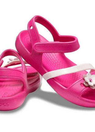 Дитячі босоніжки crocs lina charm sandal оригінал с9 с10