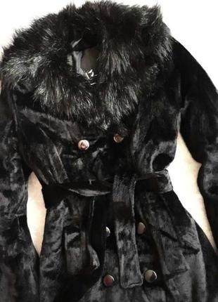 Пальто приталенного силуэта из ткани с ворсом4 фото
