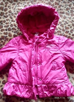(47) чудова демісезонна куртка baby club c&amp;a для дівчинки зріст 74 см