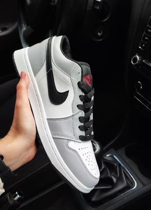 Кросівки nike air jordan 1 grey сірі 🔥весняні осінні літні кеди плоска підошва4 фото