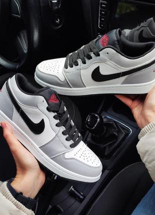 Кросівки nike air jordan 1 grey сірі 🔥весняні осінні літні кеди плоска підошва2 фото