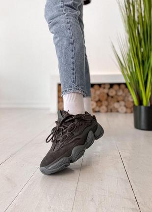 Кросівки жіночі yeezy boost  500 utility black premium3 фото