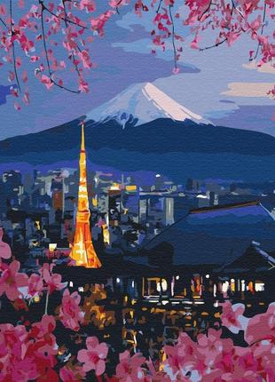 Картина за номерами brushme подорож по японії bs26047 40х50 см набір для розпису за цифрами, барвами, пензлями,