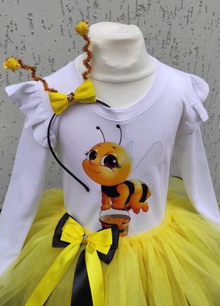 Костюм бджоли набір бджілки сукня бджоли карнавальний костюм бджоли6 фото