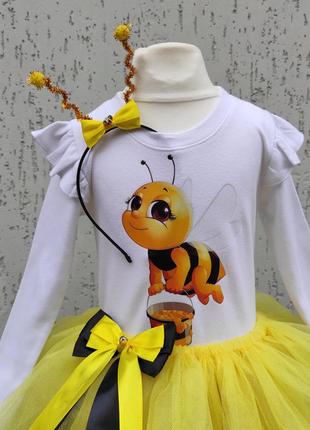 Костюм бджоли набір бджілки сукня бджоли карнавальний костюм бджоли2 фото