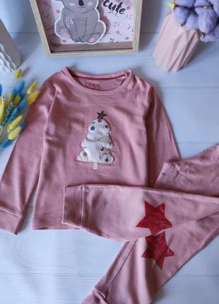 🌿піжамний комплект m&s 2-3p🌿