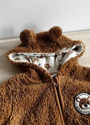 Кофта teddy флисовая, пушистая, искусственный мех, с ушками2 фото