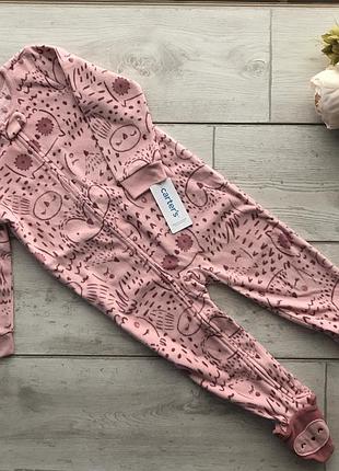 Флисовый человечек слип пижама комбинезон ромпер картерс carters 2т-5т 92-110см