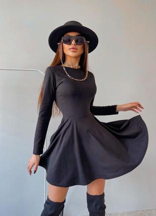 Стильное женское удобное платье стильне зручне жіноче плаття сукня  чёрное чорне