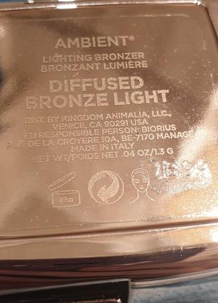 Бронзер для лица hourglass ambient lighting bronzer mini diffused bronze light 1.3 g3 фото