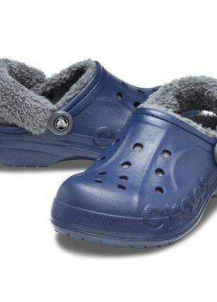 Чоловічі утеплені крокси crocs baya lined fuzz strap усі розміри у наявності розпродаж2 фото