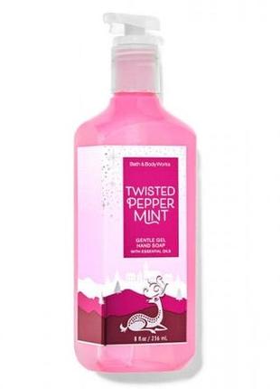 Глубоко очищающее гелевое мыло для рук bath and body works twisted peppermint оригинал