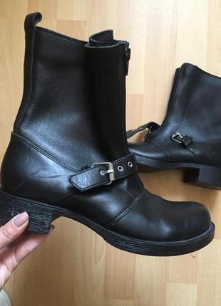 Кожаные сапоги ботинки clarks