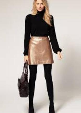 Модна і стильна спідниця asos ,кожзам р. 12. наш 46-50