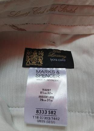 Фирменные английские демисезонные зимние стрейчевые джинсы штруксы marks &amp; pencer,новые,размер 32/31.7 фото