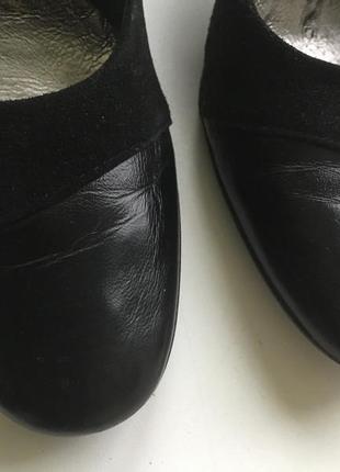 Туфли кожа+замш,чёрные