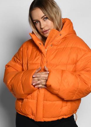 Демісезонна коротка куртка помаранчева | 647254 фото