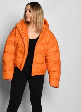 Демісезонна коротка куртка помаранчева | 647253 фото