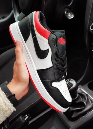 Кроссовки nike VOLT air jordan 1 low черные/белые/красные (мужские и женские размеры)🔥