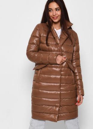 Демисезонная куртка-пальто коричневая  ⁇  64769