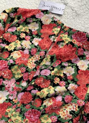 Warehouse мини платье в цветы сарафан платье7 фото