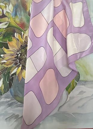 Фиолетовый шелковый платок