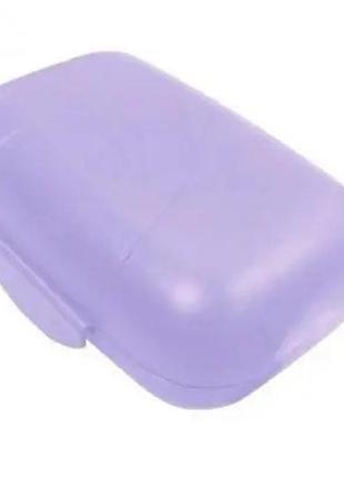 Мильниця дорожній із затискачем, 11,4*7,6*4,3 см, фіолетова прозора, тм алеана, україна