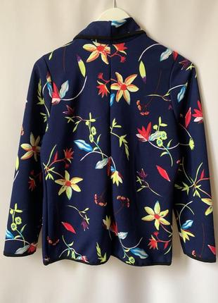 ❤️кофта кардиган пиджак легкий в цветы без застежек5 фото