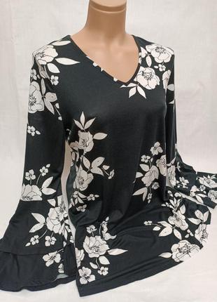 Блуза у квітковий принт george xl, 42, 14
