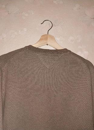 Мужской пуловер tommy hilfiger l 48р. хлопок с кашемиром, нюанс4 фото