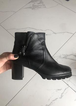Полуботинки, ботинки кожаные gabor, 38р, 24,5см стелька