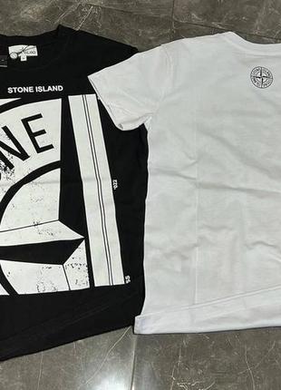 Брендова чоловіча футболка стон айленд/якісна футболка stone island  на літо