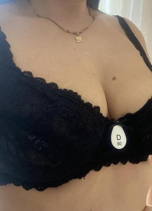 Шикарный, базовый, ажурный, бюстгальтер, черного цвета, от бренда: maddison 👌