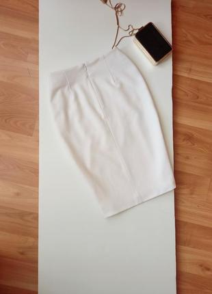 Идеальная белая юбка с разрезом 👑7 фото