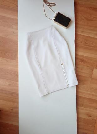 Идеальная белая юбка с разрезом 👑3 фото