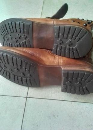 Красивые португальские кожаные ботинки 40 размер(25,7-26,0 см)7 фото