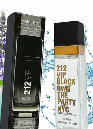 Парфюм чоловічий carolina herrera 212 vip black (кароліна еррера 212 віп блек) 40 мл.