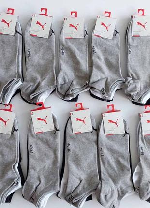 Носки puma 3-pack unisex low cut socks ( 3 пари) black-white-grey