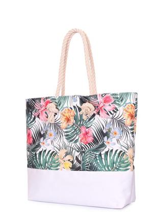 Летняя сумка poolparty palm beach с тропическим принтом2 фото