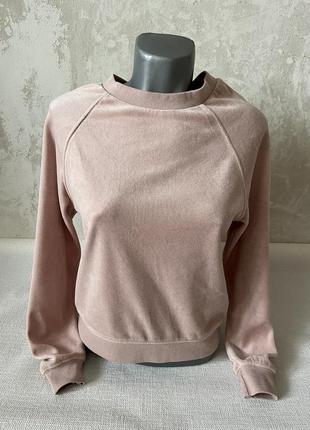 New look свитшот велюровый xs