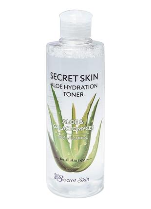 Увлажняющий тонер для лица с экстрактом алоэ secret skin aloe hydration toner 250ml1 фото